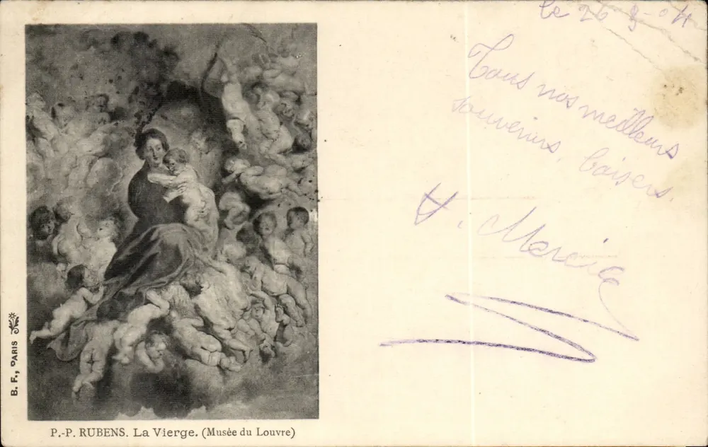 Die Jungfrau — Werk von P.-P. Rubens — Louvre-Museum — B. F., Paris - Vorderseite