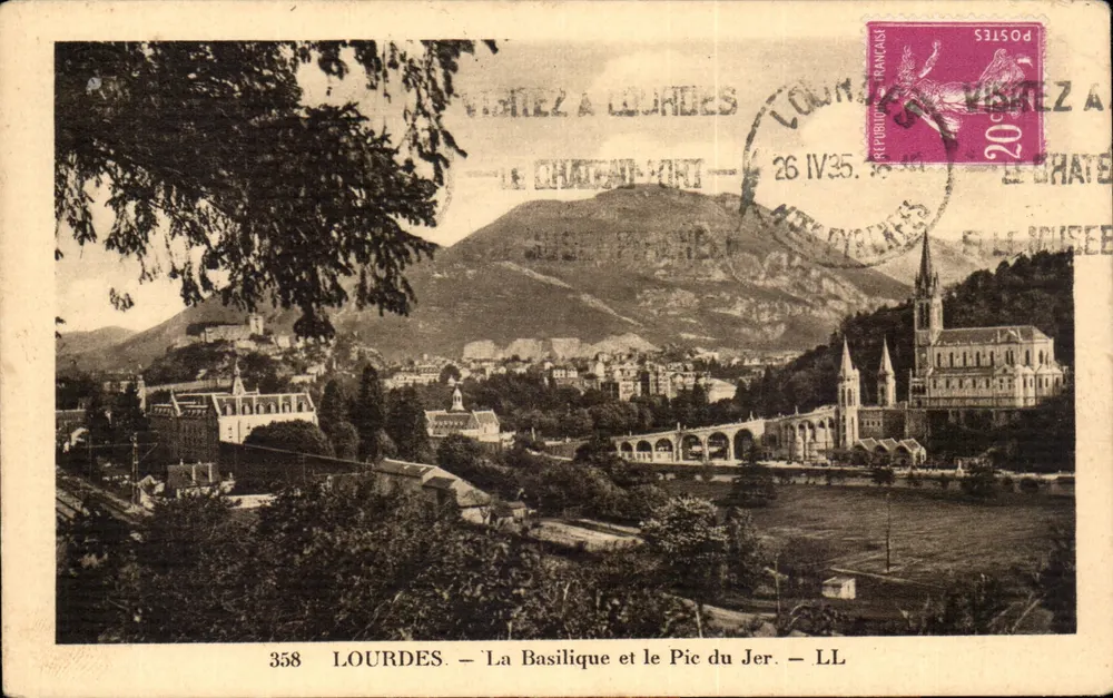 LOURDES — A Basílica e o Pic du Jer — LL — n° 358 - Frente