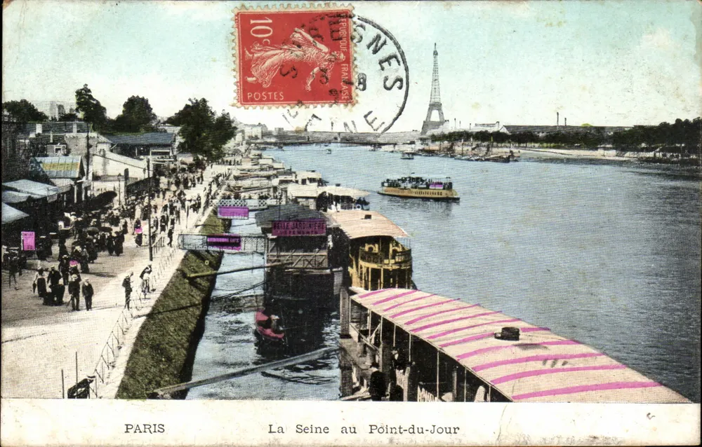 Paris — A Seine no Point-du-Jour — Editor desconhecido, número de série não visível - Frente