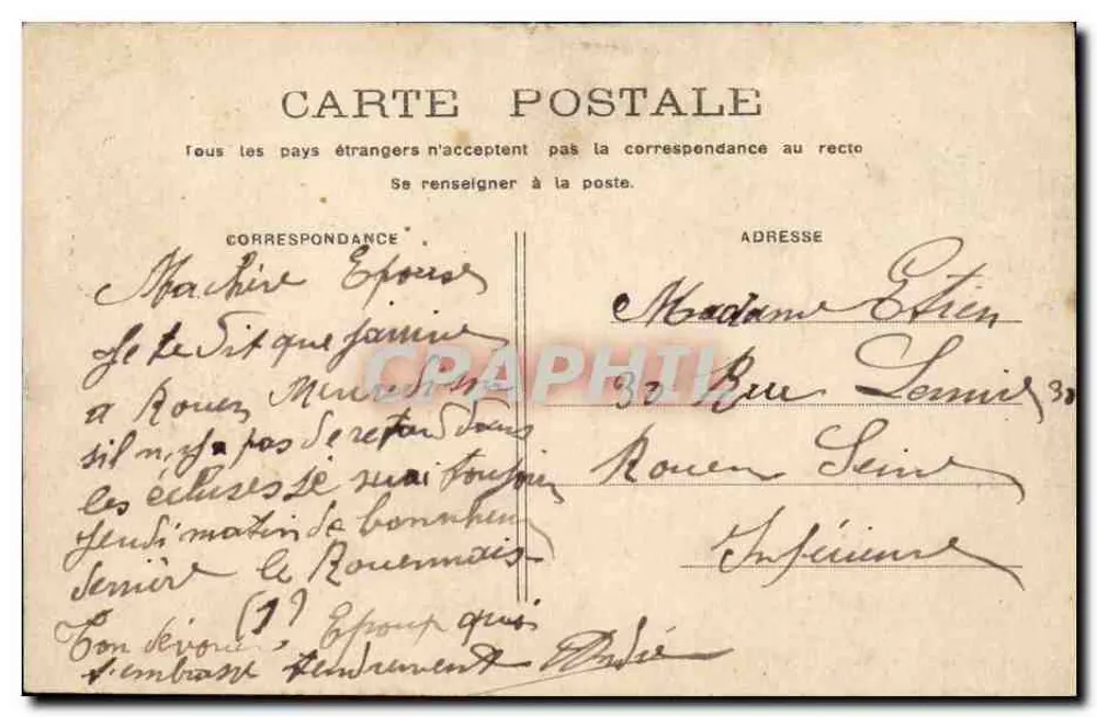 Paris — A Seine no Point-du-Jour — Editor desconhecido, número de série não visível - Verso