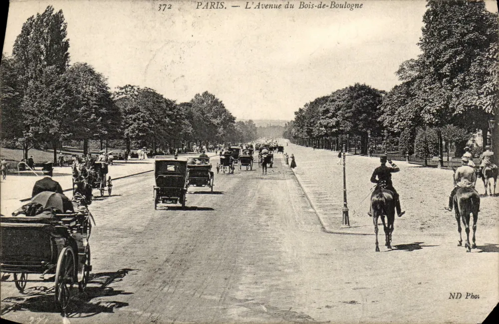 PARIS — Ansicht der Avenue du Bois-de-Boulogne — ND Photo, n° 372 - Vorderseite
