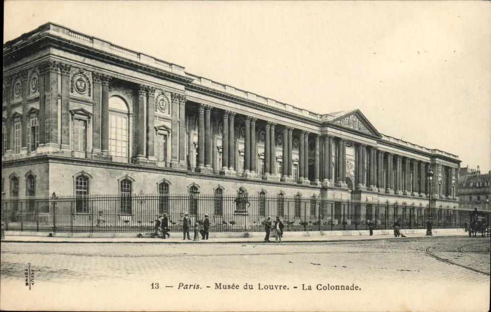 Paris — Museu do Louvre — A Colunata — Editor H. Geyser, n°13 - Frente