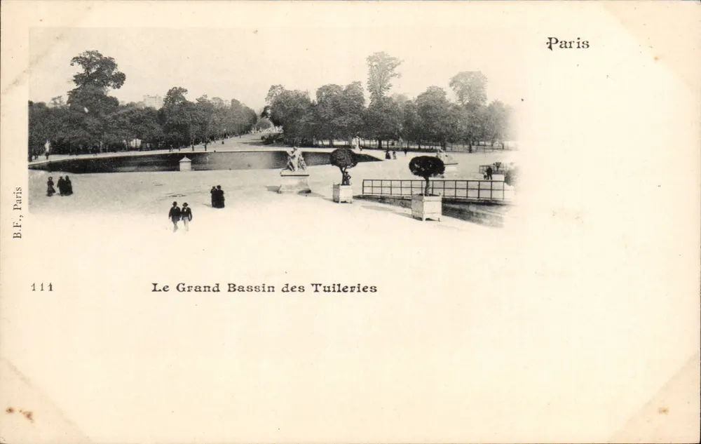 Der Große Bassin der Tuileries — Paris — B.F. Paris, Nr. 111 - Vorderseite