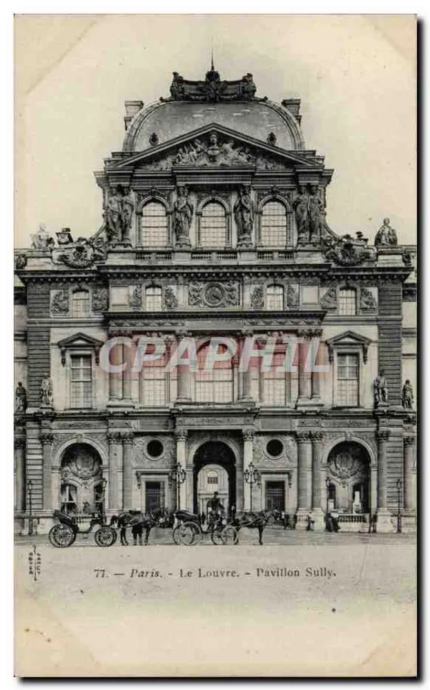 Paris - O Louvre - Pavilhão Sully — editor 'Paris' n°77 - Frente