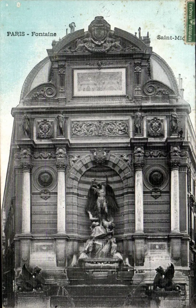 París - Fuente de San Miguel — República Francesa - Anverso