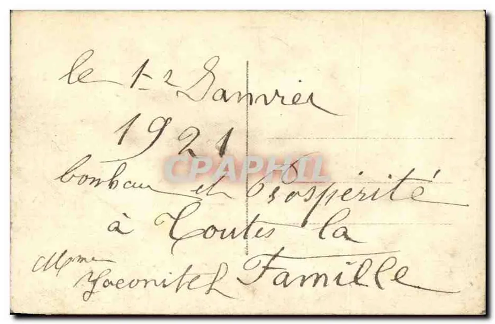 Ich bringe Freude und Glück — Landschaftsillustration mit Vogel — Verlag DIX PARIS n° 2262 - Rückseite