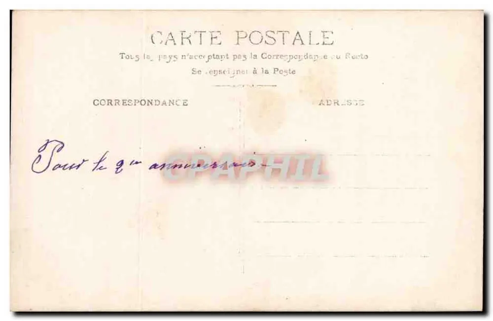 Liebendes Paar — 'Wie schön' — MF Paris N°565 - Rückseite