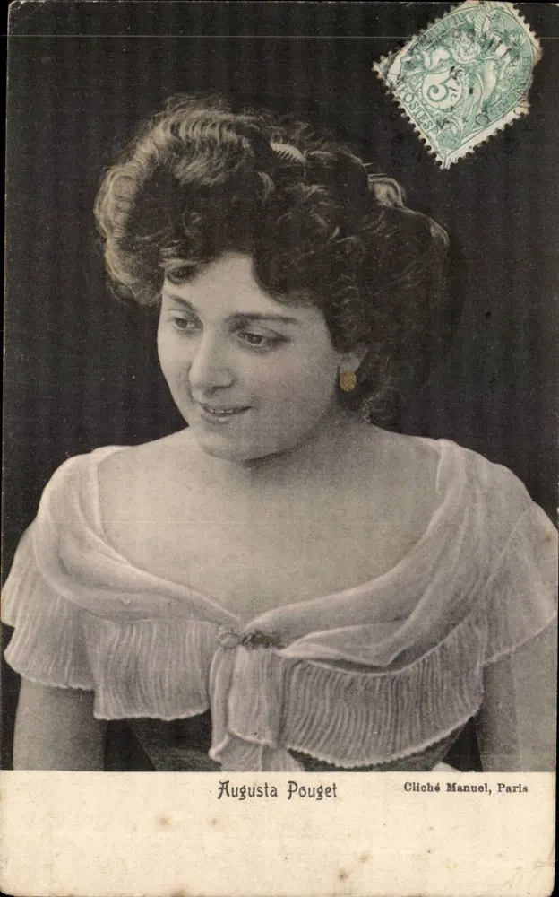 Augusta Pouget — Portrait — Cliché Manuel, Paris - Vorderseite