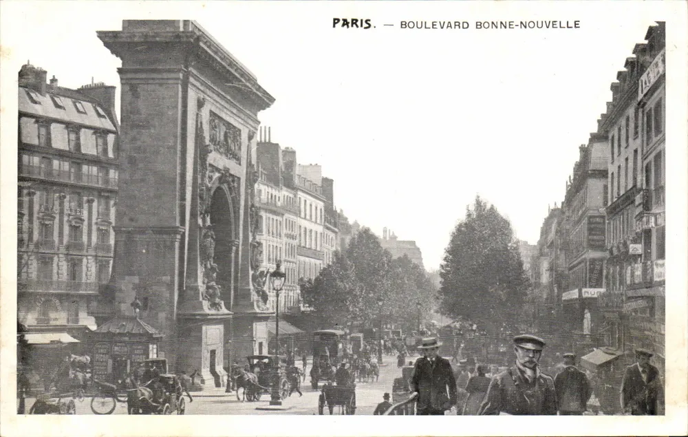 Paris — Boulevard Bonne-Nouvelle — editor não visível - Frente