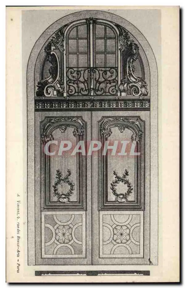 Ornamentale Eingangstür — Stil Louis XV — A. Viret, Verlag, Paris - Vorderseite