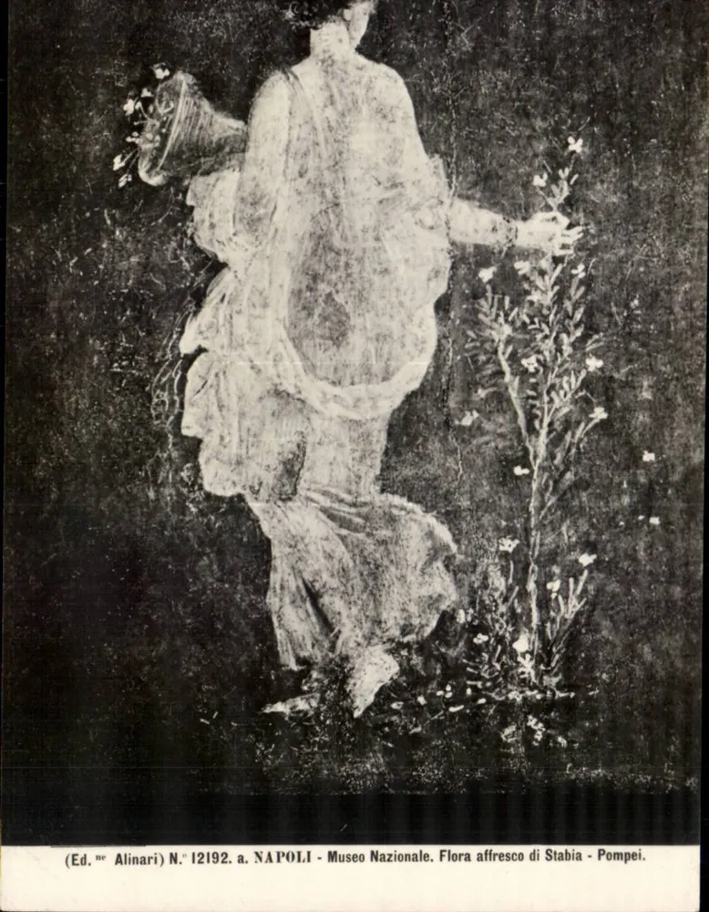 Flora Fresko di Stabia - Pompei — Nationalmuseum Neapel — Éd. Alinari N° 12192 - Vorderseite