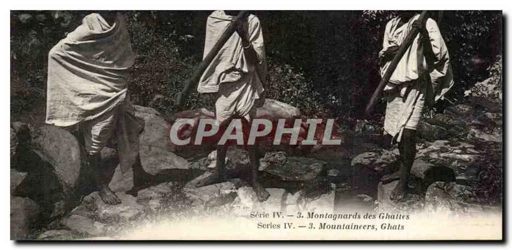 Montanheiros dos Ghâts — Série IV — 3. Montanheiros dos Ghâts — Editor: Escolas Industriais da Índia - Frente