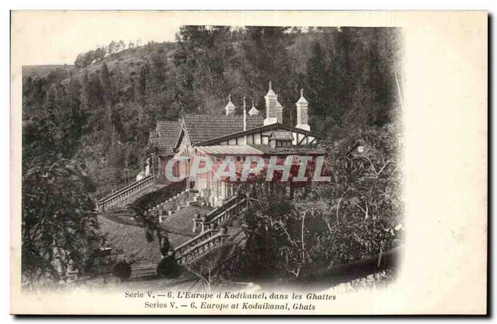 Europa in Kodikanal, in den Ghats — Serie V, Nr. 6 — Verlag: Southern India Industrial Schools - Vorderseite