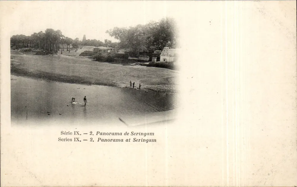 Seringam — Panorama — Série IX, n°2, editada pela Œuvre des Écoles Industrielles de l'Inde méridionale - Frente
