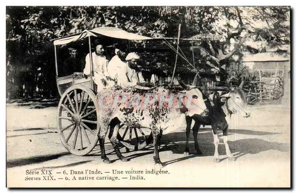 In Indien — Ein indigenes Wagen — Graphite, Serie XIX, n°6 - Vorderseite