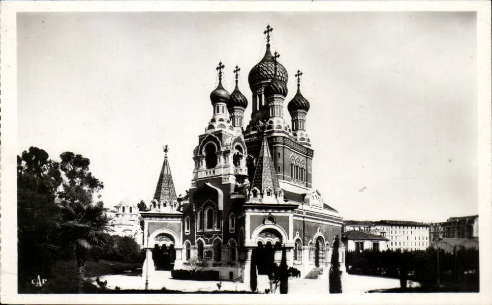 Nice - Die Russische Kirche — Antike Ansichtskarte (Serie 18) - Vorderseite