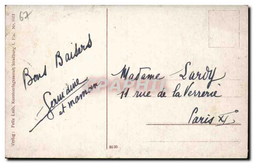 Saverne — Zabern, Teil beim Schloss — Felix Luith, Straßburg - Rückseite