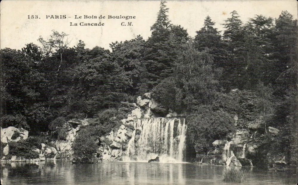 Paris - O Bois de Boulogne — A Cascata — C.M. n°153 - Frente