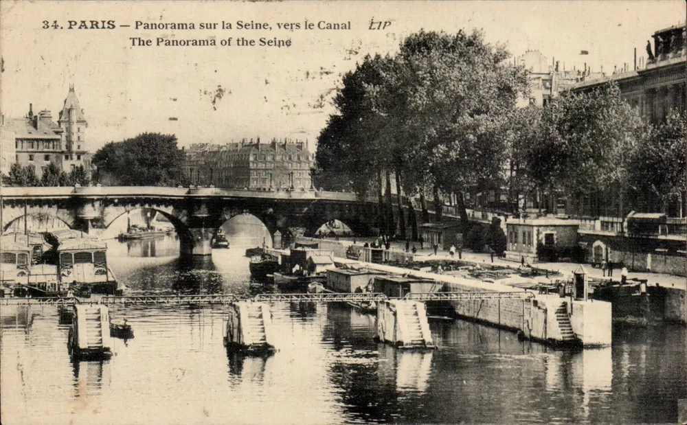 PARIS — Panorama über die Seine zum Kanal — Éditions LIP, n°34 - Vorderseite