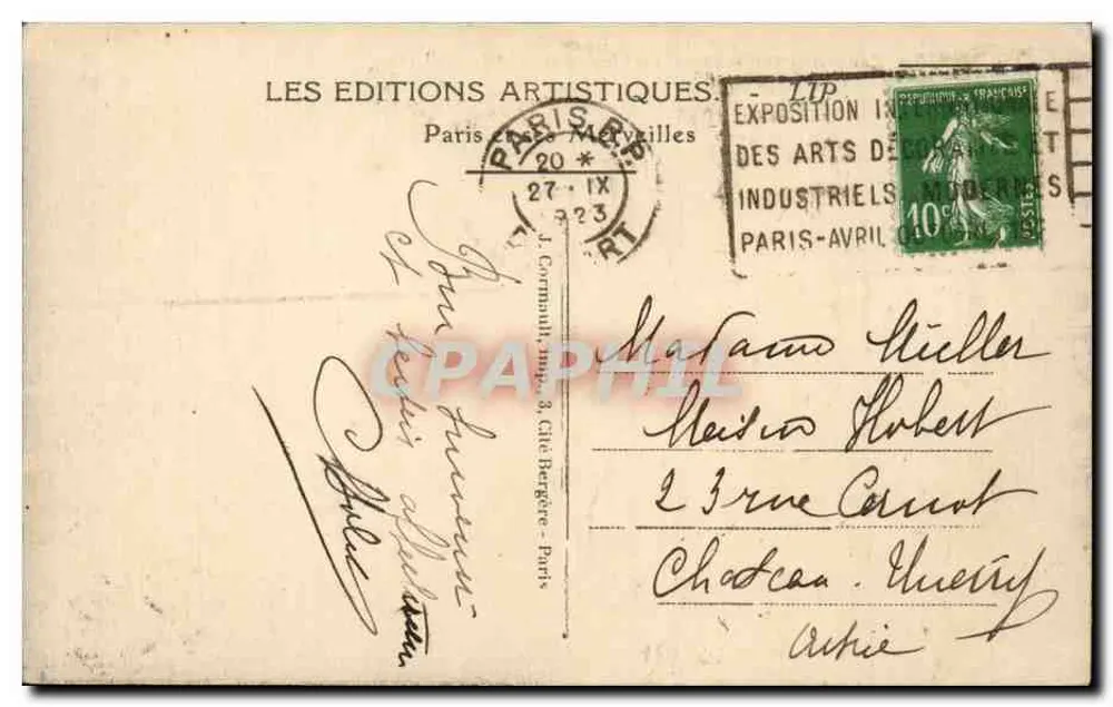 PARIS — Panorama über die Seine zum Kanal — Éditions LIP, n°34 - Rückseite