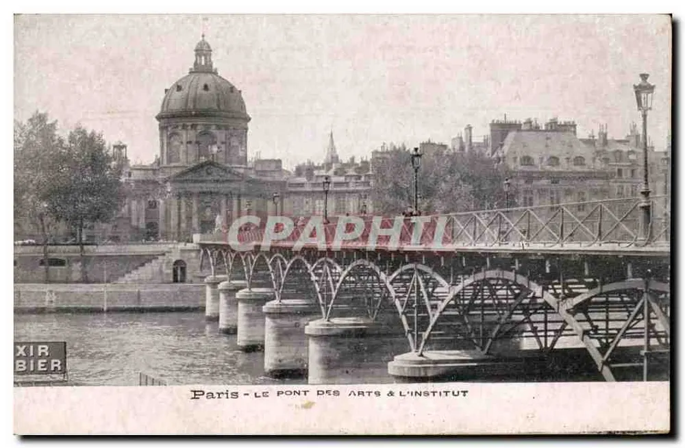 Paris - O Pont dos Artes e a Academia Francesa — XIR BIER - Frente