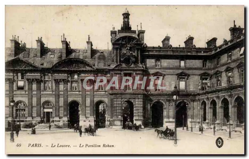 Paris - O Louvre - O Pavilhão Rohan - Frente