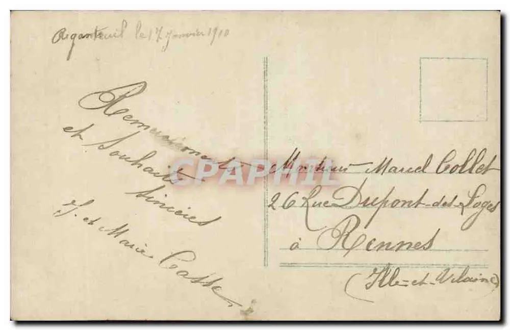 Junge Frau in einem blauen Kleid mit einem Blumenkorb — AÉRO n°803 — Verlag AÉRO - Rückseite