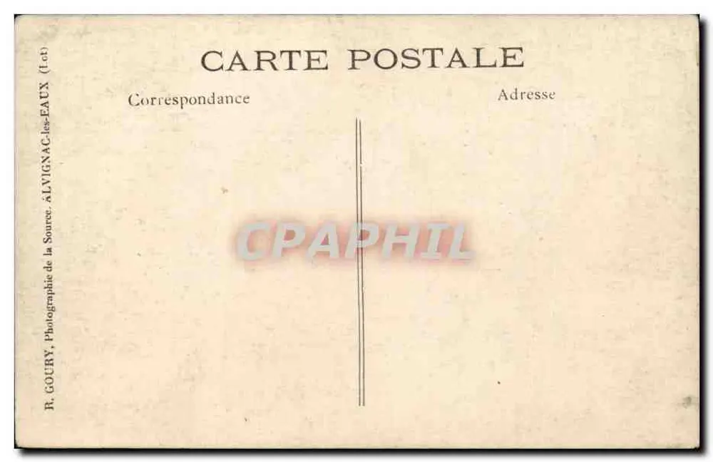 Grupo de personas en un kiosco — Alvingnac-les-Eaux — R. Goury - Reverso