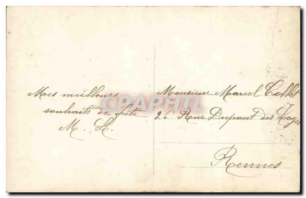 Junge Frau in Seidenkleid mit Blumenbouquet — A.N. Paris, n° 1214 - Rückseite