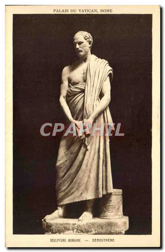 Palast des Vatikans, Rom — Römische Statue: Demosthenes — Braun & Olo, Paris - Vorderseite