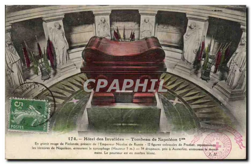 무-invalides 호텔 — 나폴레옹 1세의 무덤 — 번호 174 - 앞면