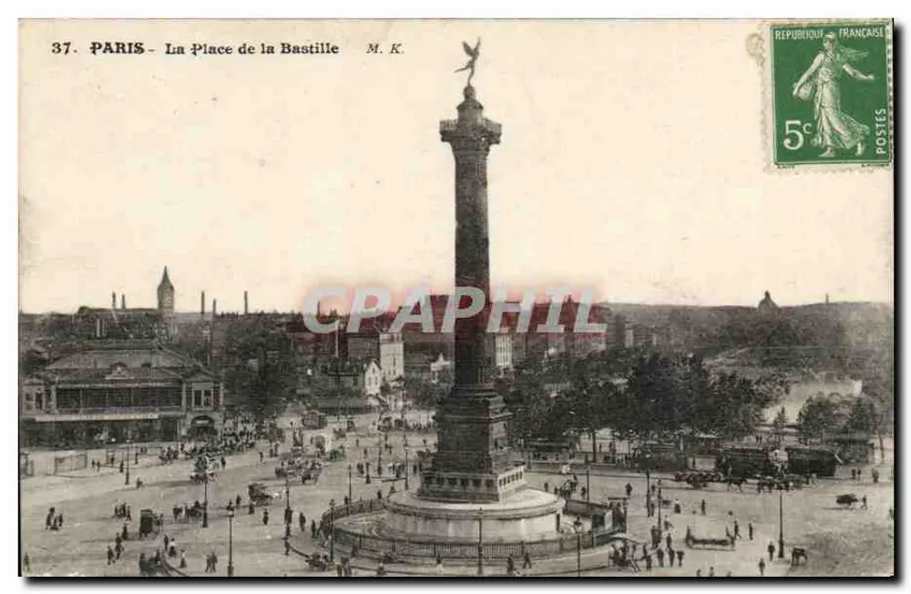 पेरिस - बास्टिले के प्लेस - एम. के. संख्या 37 - आगे