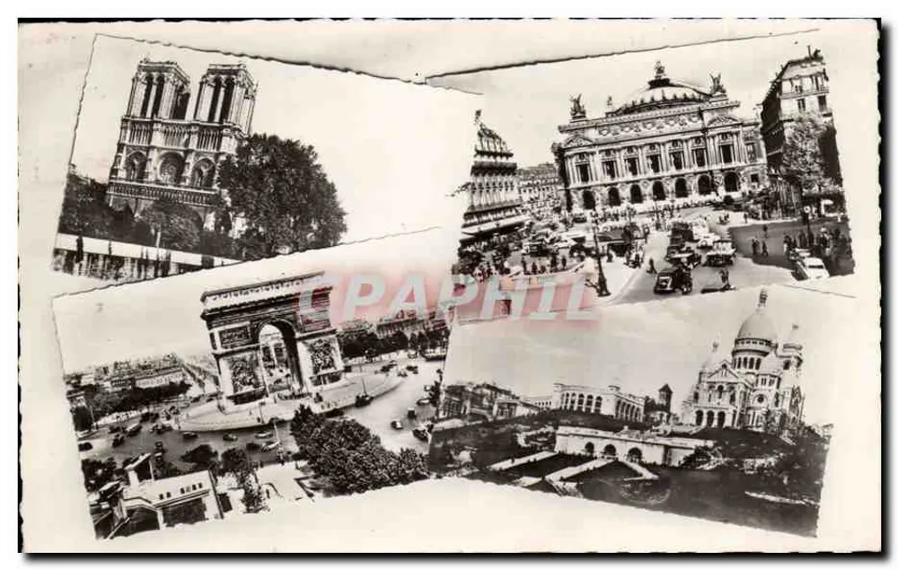 Paris — Notre-Dame, Das Opernhaus, Der Triumphbogen, Das Sacré-Cœur — AC. 22. PARIS. - Vorderseite