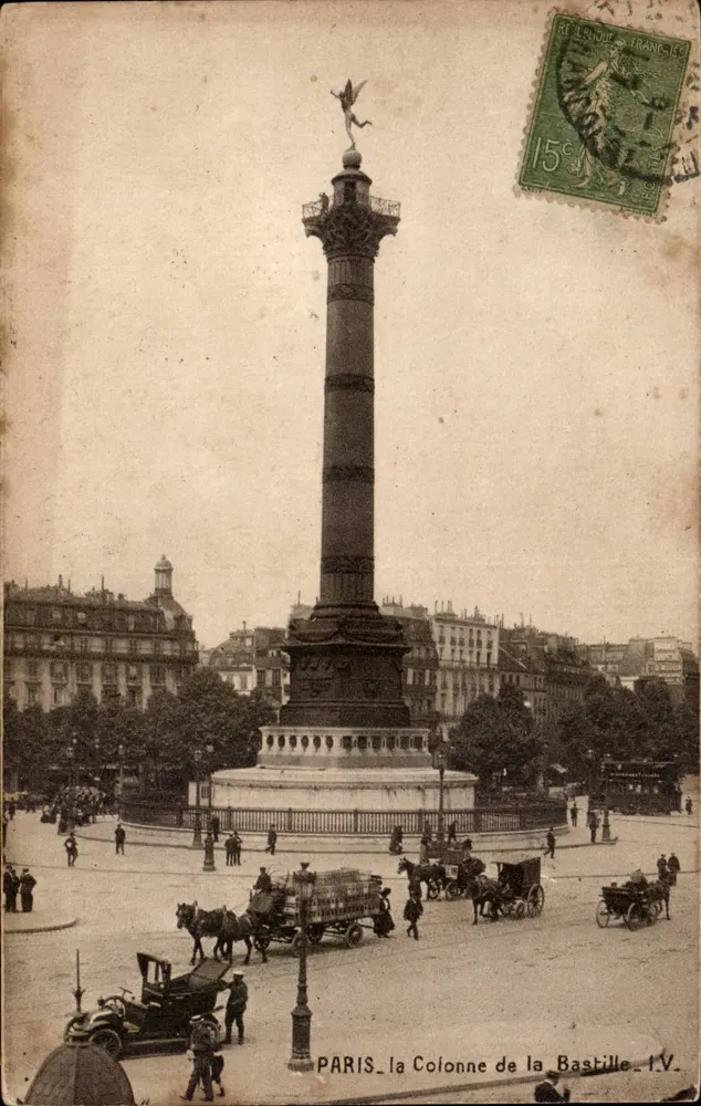 Paris — a Coluna da Bastilha — IV. — Editor não identificado - Frente