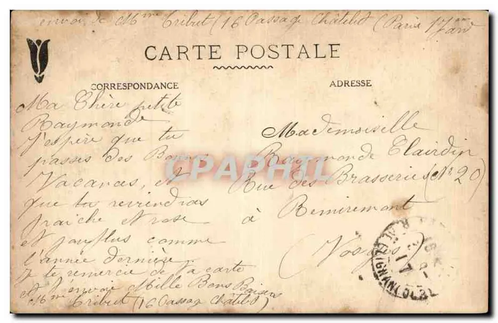 Paris — a Coluna da Bastilha — IV. — Editor não identificado - Verso