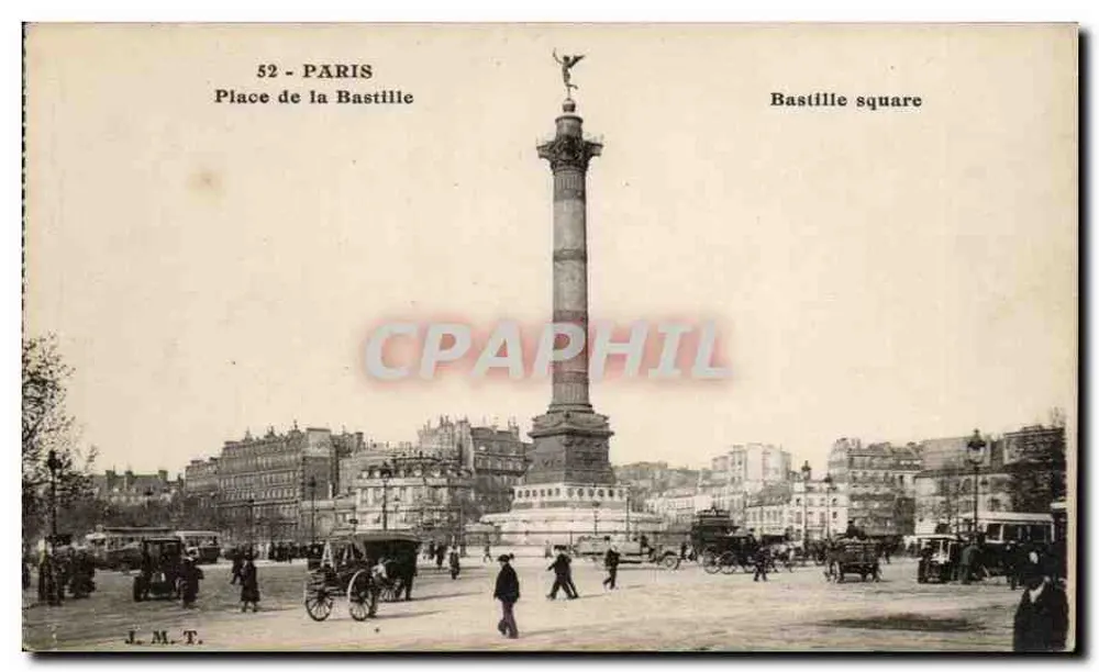 Praça da Bastilha — Paris — J.M.T. n°52 - Frente