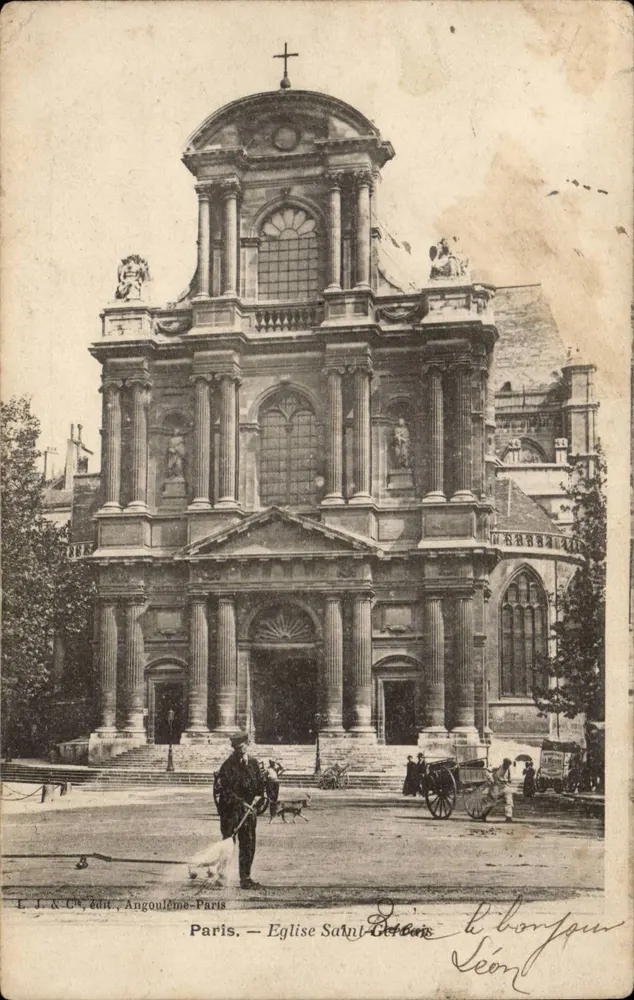 Igreja Saint-Germain-l'Auxerrois — Paris — L. J. & Cie, Angoulême-Paris - Frente