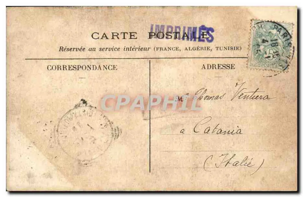Paris — Porta Saint-Denis — Impressa por CPAPHIL - Verso