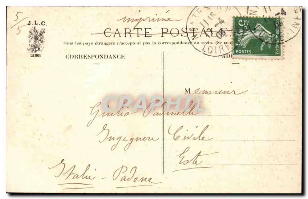Paris — Der Louvre. Die Eingänge, Seine-Seite — J. L. C. n°85 - Rückseite