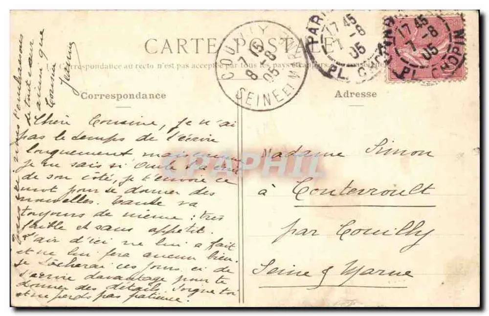 Paris-Auteuil — Eingang zur Villa Montmorency — Anonymer Verlag, n° 419 - Rückseite