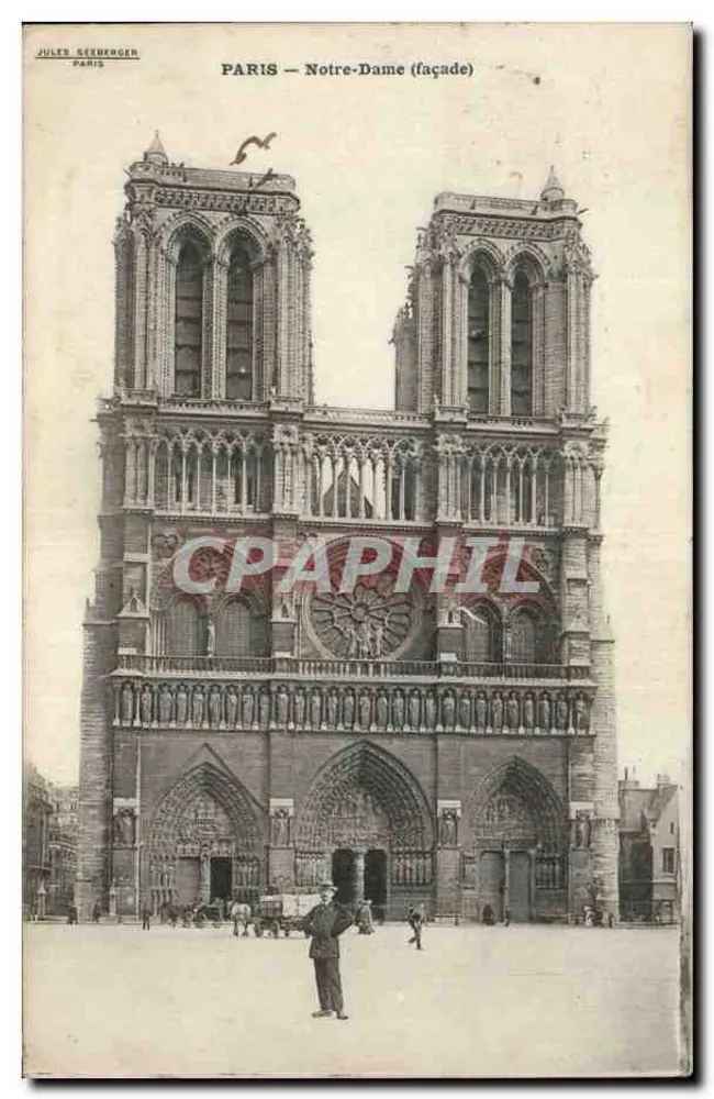 PARIS — Notre-Dame (fachada) — JULES SERBKGER, PARIS - Frente