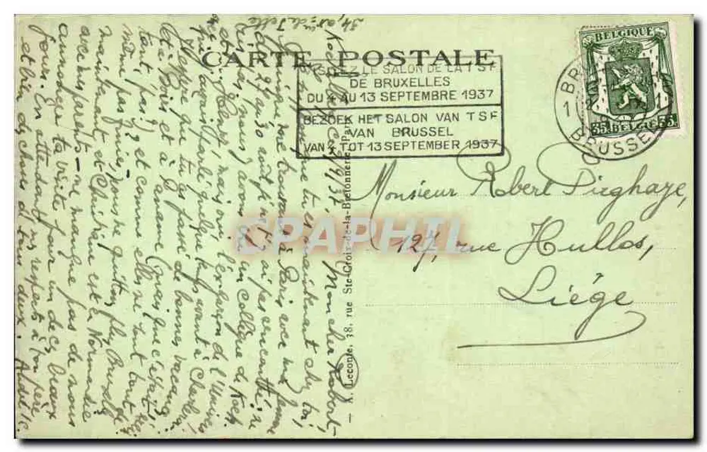 Paris - O Panteão — vista do domo e da fachada clássica — editor A.L. n°20 - Verso
