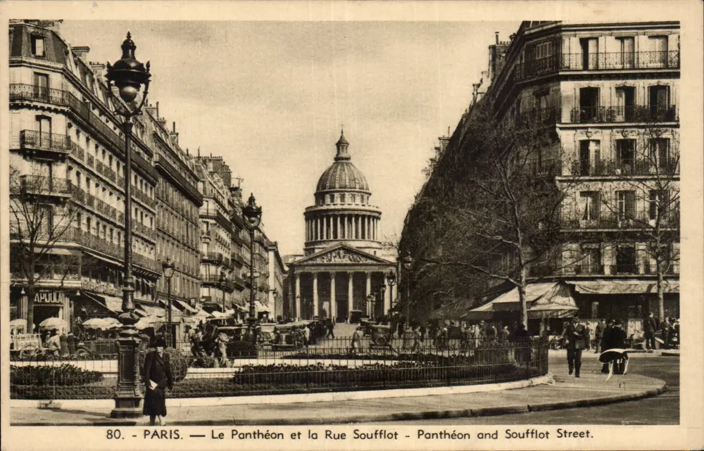 Paris — Der Panthéon und die Rue Soufflot — A. Leconte, Paris - Vorderseite