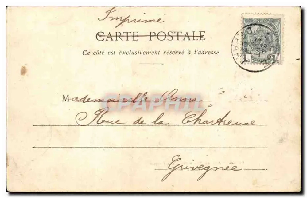 Paris - Arco do Triunfo da Estrela — A. Tarride, Paris - Verso