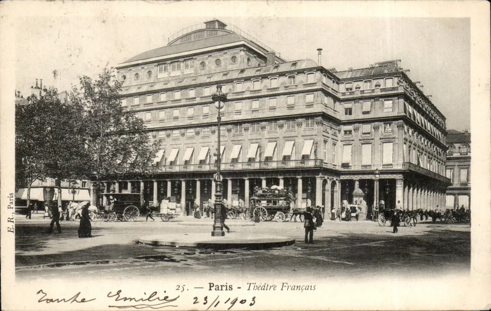 Paris - Teatro Francês — vista da praça — E.R. Paris, n°25 - Frente