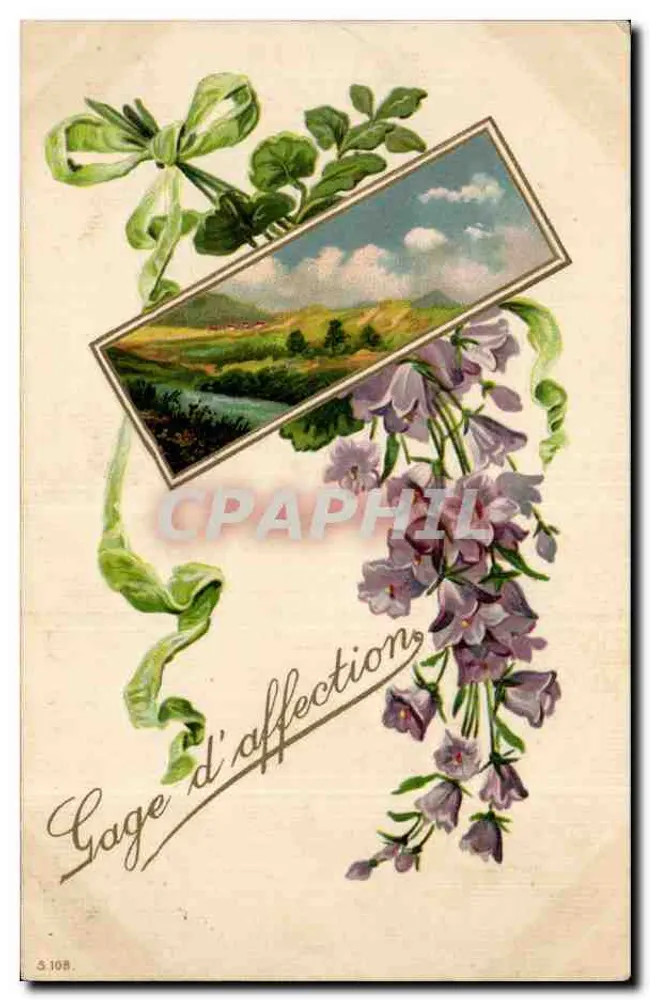 Gage d'affection — decoração de flores e paisagem — S.108 - Frente