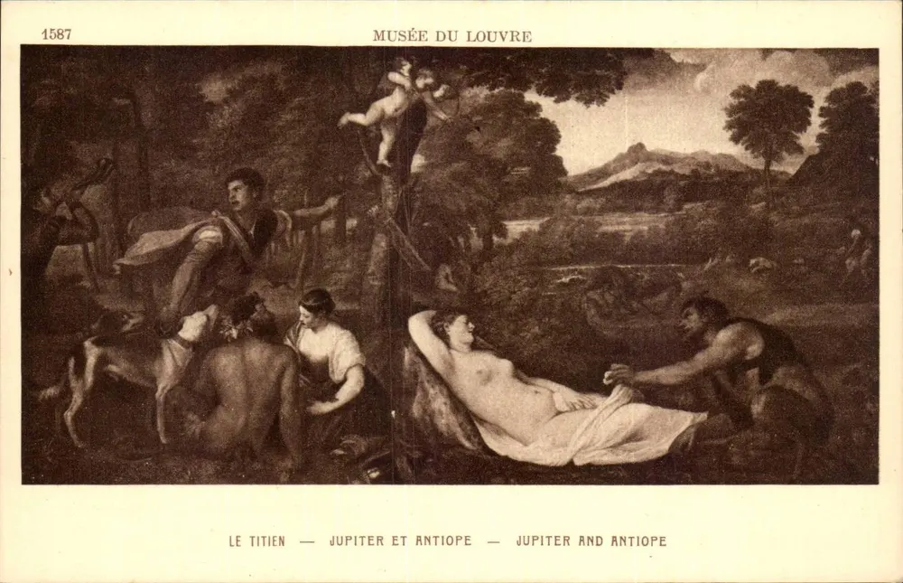 Jupiter und Antiope — Musée du Louvre — Braun & Cie, Paris - Vorderseite
