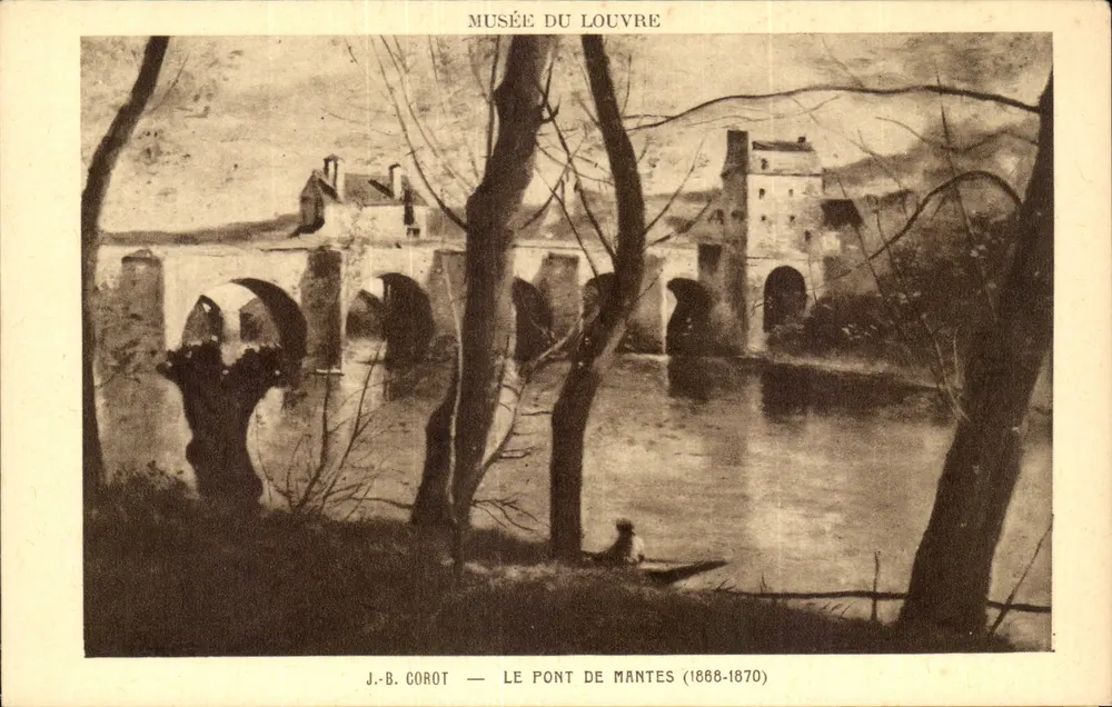 Der Brücke von Mantes — J.-B. Corot (1868-1870) — Musée du Louvre - Vorderseite