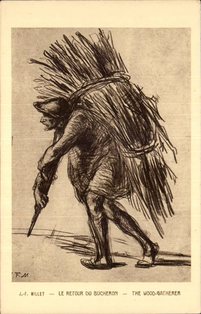 Der Rückkehr des Holzhauers — J.-F. Millet — Braun & Cie Imp. Paris 15973 - Vorderseite