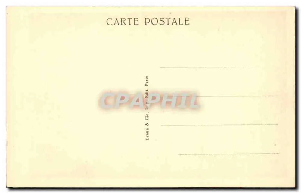 Auguste Rodin — retrato em preto e branco — Braun & Cie, Paris - Verso